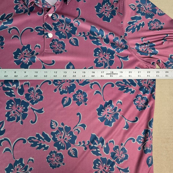 Reyn Spooner Men's Hawaiian Hibiscus Floral Shirt Large Brrr Limited Issue Golf - Picture 5 of 5